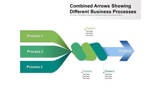 Combined Arrows Showing Different Business Processes Ppt PowerPoint Presentation File Introduction PDF