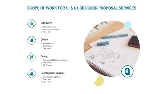 Command Line Interface Scope Of Work For UI And UX Designer Proposal Services Ppt Model Maker PDF