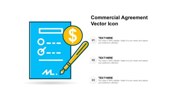 Commercial Agreement Vector Icon Ppt PowerPoint Presentation File Gallery PDF