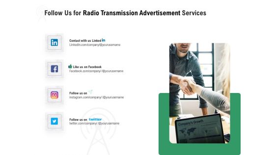 Commercial Broadcasting Follow Us For Radio Transmission Advertisement Services Information PDF