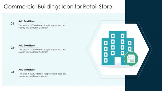 Commercial Buildings Icon For Retail Store Ppt Inspiration Show PDF
