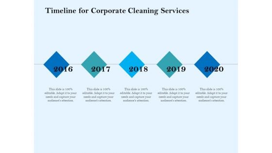 Commercial Cleaning Services Timeline For Corporate Cleaning Services Mockup PDF