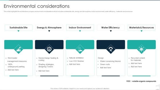 Commercial Construction And Architecture Firm Environmental Considerations Brochure PDF Commercial Construction And Architecture Firm Environmental Considerations Brochure PDF
