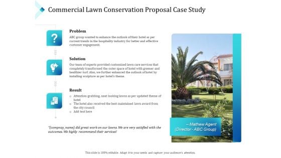 Commercial Lawn Conservation Proposal Case Study Ppt Pictures Icon PDF