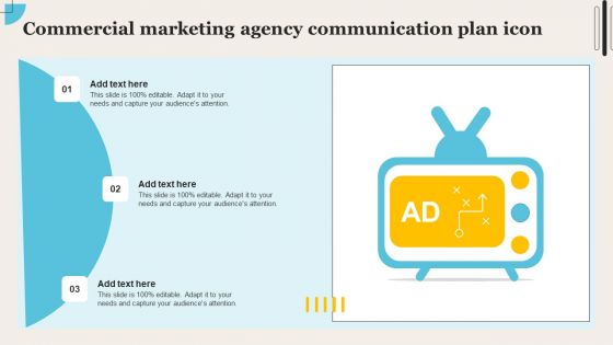 Commercial Marketing Agency Communication Plan Icon Microsoft PDF