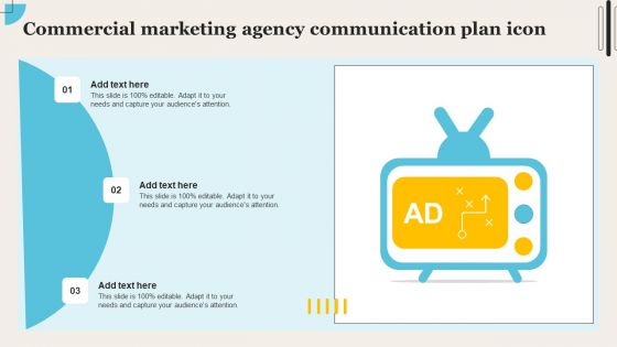 Commercial Marketing Agency Communication Plan Icon Microsoft PDF