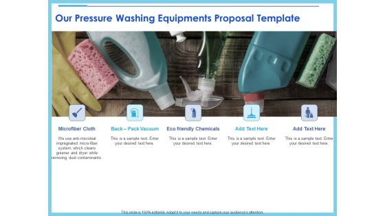Commercial Pressure Washing Contract Template Our Pressure Washing Equipments Proposal Template Clipart PDF