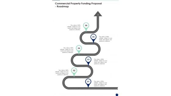Commercial Property Funding Proposal Roadmap One Pager Sample Example Document Commercial Property Funding Proposal Roadmap One Pager Sample Example Document