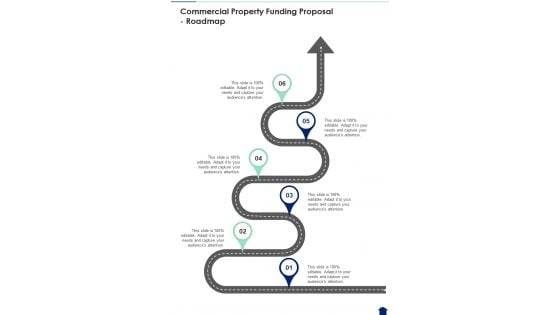 Commercial Property Funding Proposal Roadmap One Pager Sample Example Document