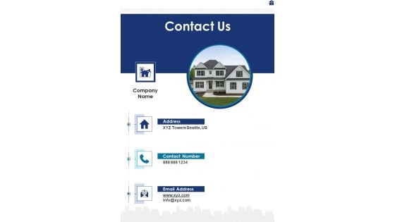 Commercial Property Proposal Contact Us One Pager Sample Example Document Commercial Property Proposal Contact Us One Pager Sample Example Document