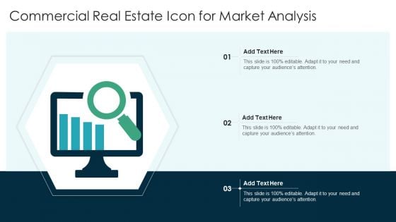 Commercial Real Estate Icon For Market Analysis Ppt Pictures Samples PDF