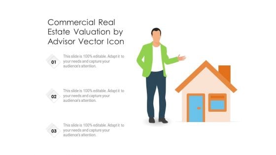 Commercial Real Estate Valuation By Advisor Vector Icon Ppt PowerPoint Presentation Gallery Graphics PDF