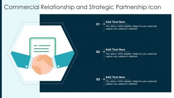 Commercial Relationship And Strategic Partnership Icon Ppt Styles Examples PDF