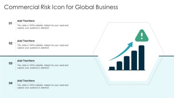 Commercial Risk Icon For Global Business Ppt Styles Graphics Tutorials PDF