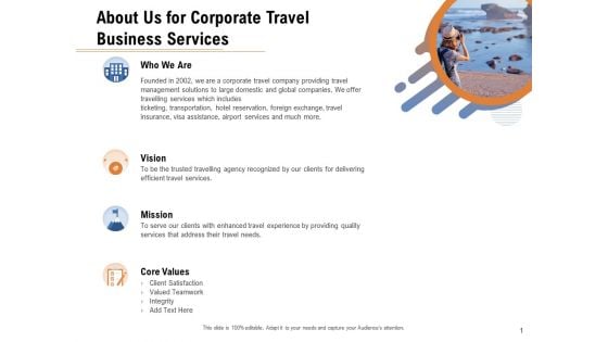 Commercial Travel And Leisure Commerce About Us For Corporate Travel Business Services Structure PDF