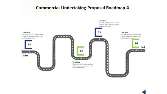 Commercial Undertaking Proposal Roadmap 4 Stage Process Ppt Summary Images PDF