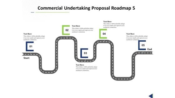 Commercial Undertaking Proposal Roadmap 5 Stage Process Ppt Pictures Inspiration PDF