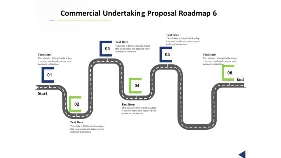 Commercial Undertaking Proposal Roadmap 6 Stage Process Ppt Inspiration Icon PDF