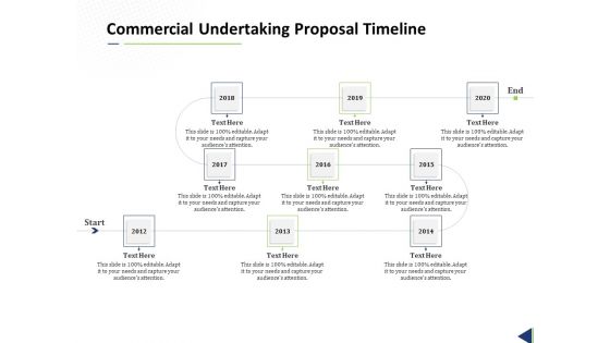 Commercial Undertaking Proposal Timeline Ppt Show Visuals PDF