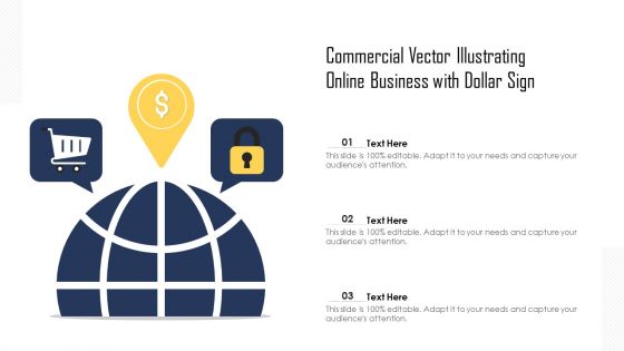 Commercial Vector Illustrating Online Business With Dollar Sign Ppt Layouts Example Introduction PDF