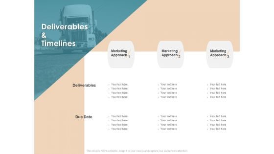 Commercializing Deliverables And Timelines Ppt Outline Background Designs PDF