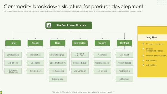 Commodity Breakdown Structure For Product Development Ppt Inspiration Graphics Tutorials PDF