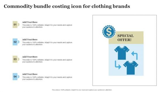 Commodity Bundle Costing Icon For Clothing Brands Information PDF