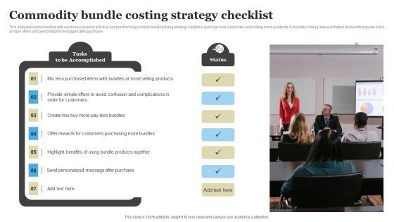 Commodity Bundle Costing Strategy Checklist Formats PDF