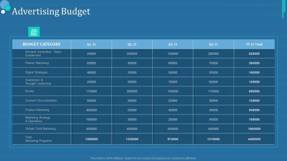 Commodity Category Analysis Advertising Budget Ppt Layouts Tips PDF
