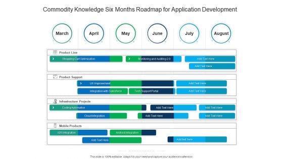 Commodity Knowledge Six Months Roadmap For Application Development Elements