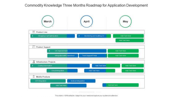 Commodity Knowledge Three Months Roadmap For Application Development Sample