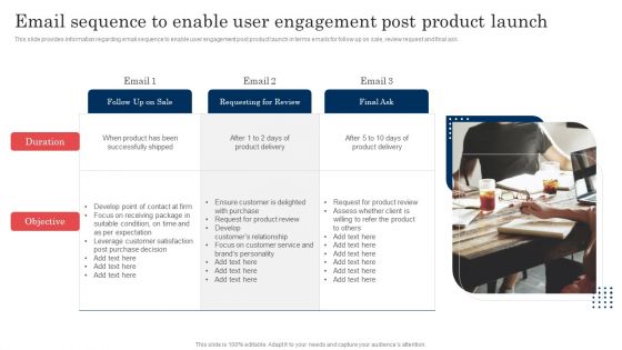 Commodity Launch Administration Playbook Email Sequence To Enable User Engagement Information PDF