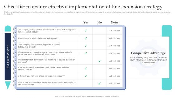 Commodity Line Extension Techniques Checklist To Ensure Effective Implementation Brochure PDF