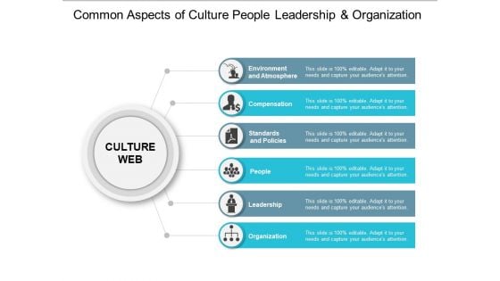 Common Aspects Of Culture People Leadership And Organization Ppt PowerPoint Presentation Show Inspiration