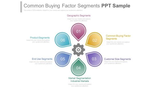 Common Buying Factor Segments Ppt Sample Common Buying Factor Segments Ppt Sample