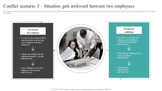 Common Conflict Situations Conflict Scenario 3 Situation Gets Awkward Between Two Formats PDF