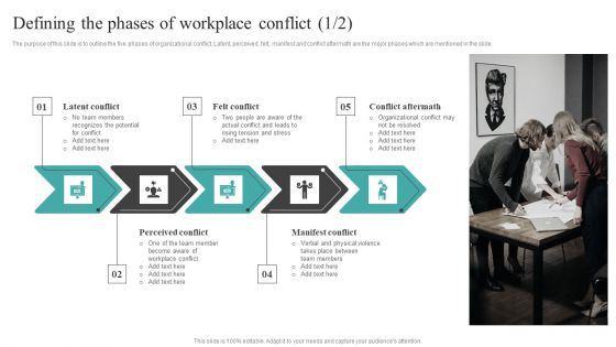 Common Conflict Situations Defining The Phases Of Workplace Conflict Brochure PDF