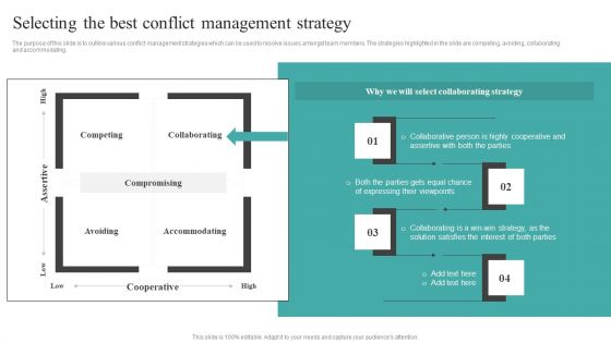 Common Conflict Situations Selecting The Best Conflict Management Strategy Elements PDF