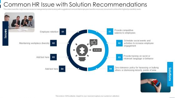 Common HR Issue With Solution Recommendations Template PDF Common HR Issue With Solution Recommendations Template PDF