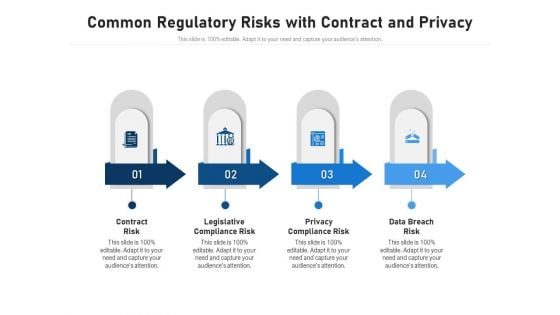 Common Regulatory Risks With Contract And Privacy Ppt PowerPoint Presentation Styles Infographics PDF