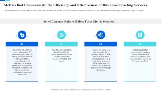 Communicate Company Value To Your Stakeholders Metrics That Communicate The Efficiency Download PDF