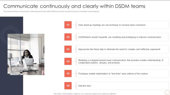 Communicate Continuously And Clearly Within DSDM Teams Dynamic System Development Model Professional PDF