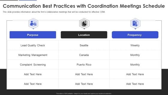 Communication Best Practices With Coordination Meetings Schedule Introduction PDF Communication Best Practices With Coordination Meetings Schedule Introduction PDF