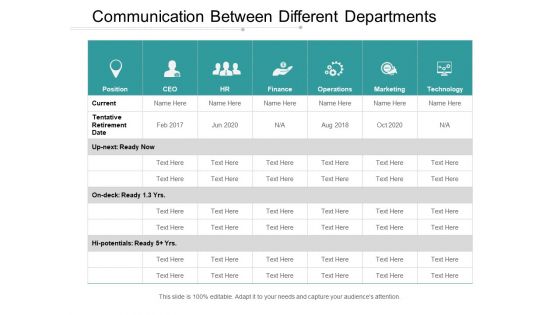 Communication Between Different Departments Ppt PowerPoint Presentation Infographics Clipart