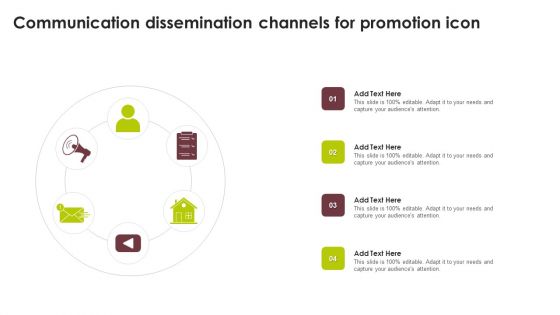 Communication Dissemination Channels For Promotion Icon Guidelines PDF