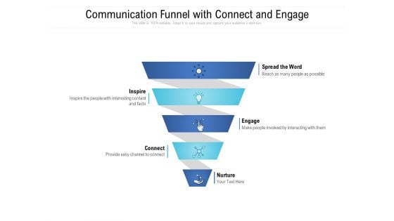 Communication Funnel With Connect And Engage Ppt PowerPoint Presentation Slides Guide