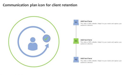 Communication Plan Icon For Client Retention Designs PDF