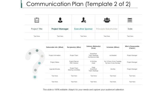 Communication Plan Ppt PowerPoint Presentation File Information