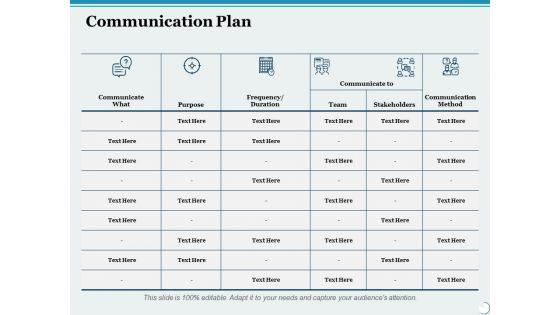 Communication Plan Ppt PowerPoint Presentation Infographics Examples