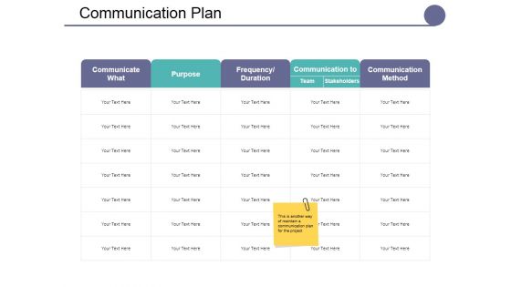 Communication Plan Ppt PowerPoint Presentation Inspiration Pictures